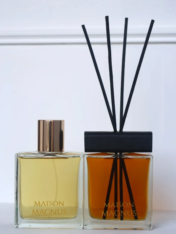 deux flacons parfums d'intérieur et diffuseurs Maison Magnus